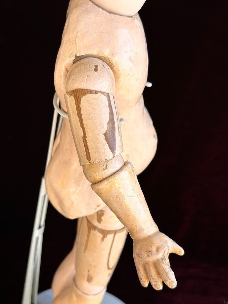 Antique German 20.5” Sonnenberg 117 Belton Type Closed Mouth Bisque Head Doll