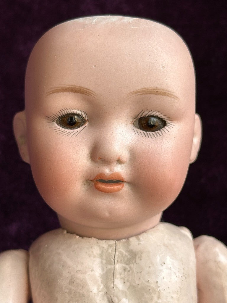 Antique German 9.5” Armand Marseille 975 Bisque Head Toddler Doll