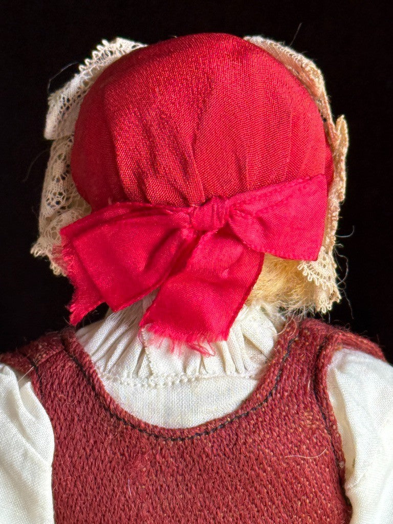 Unidentified Vintage 11.5" Oil Painted Cloth Character Doll