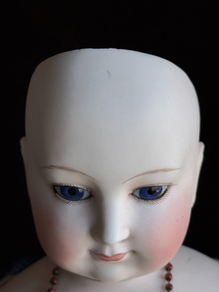 Grand Size Antique French Eugene Barrois (?) Bisque Head Fashion Poupee Doll