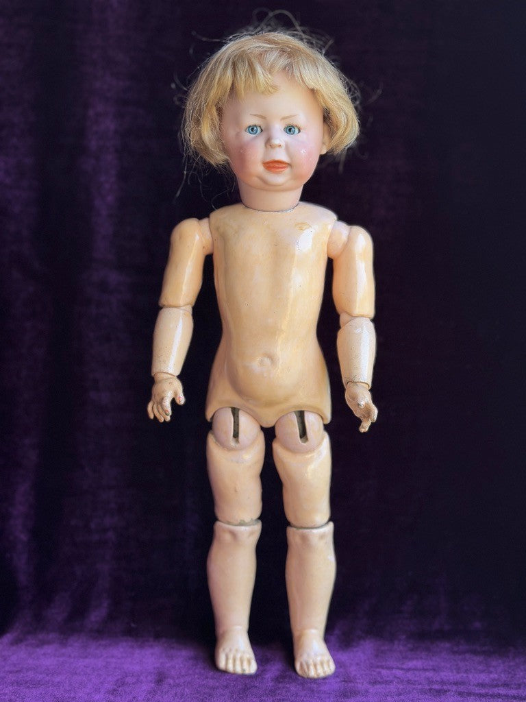 Antique German 15.5” Simon Halbig 1428 Bisque Head Toddler Character Doll