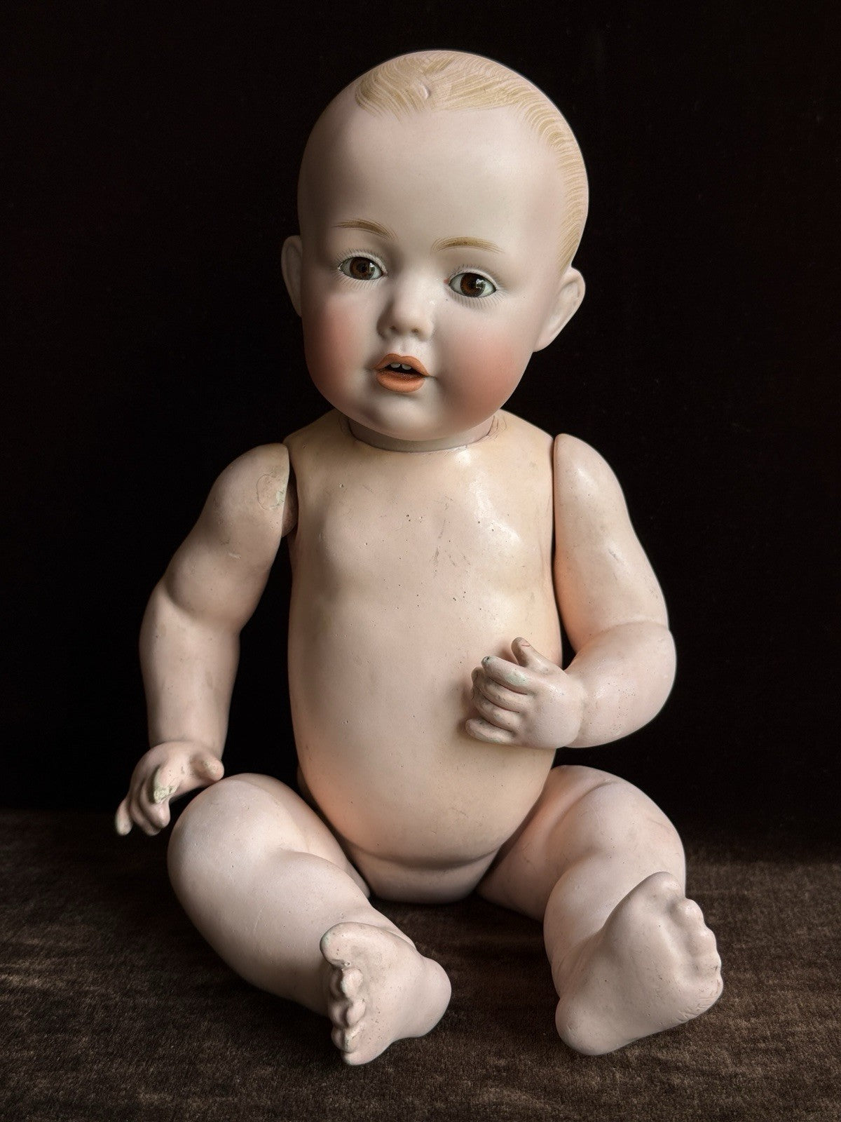 Antique German 12” Kestner JDK Hilda Bisque Head Baby Doll