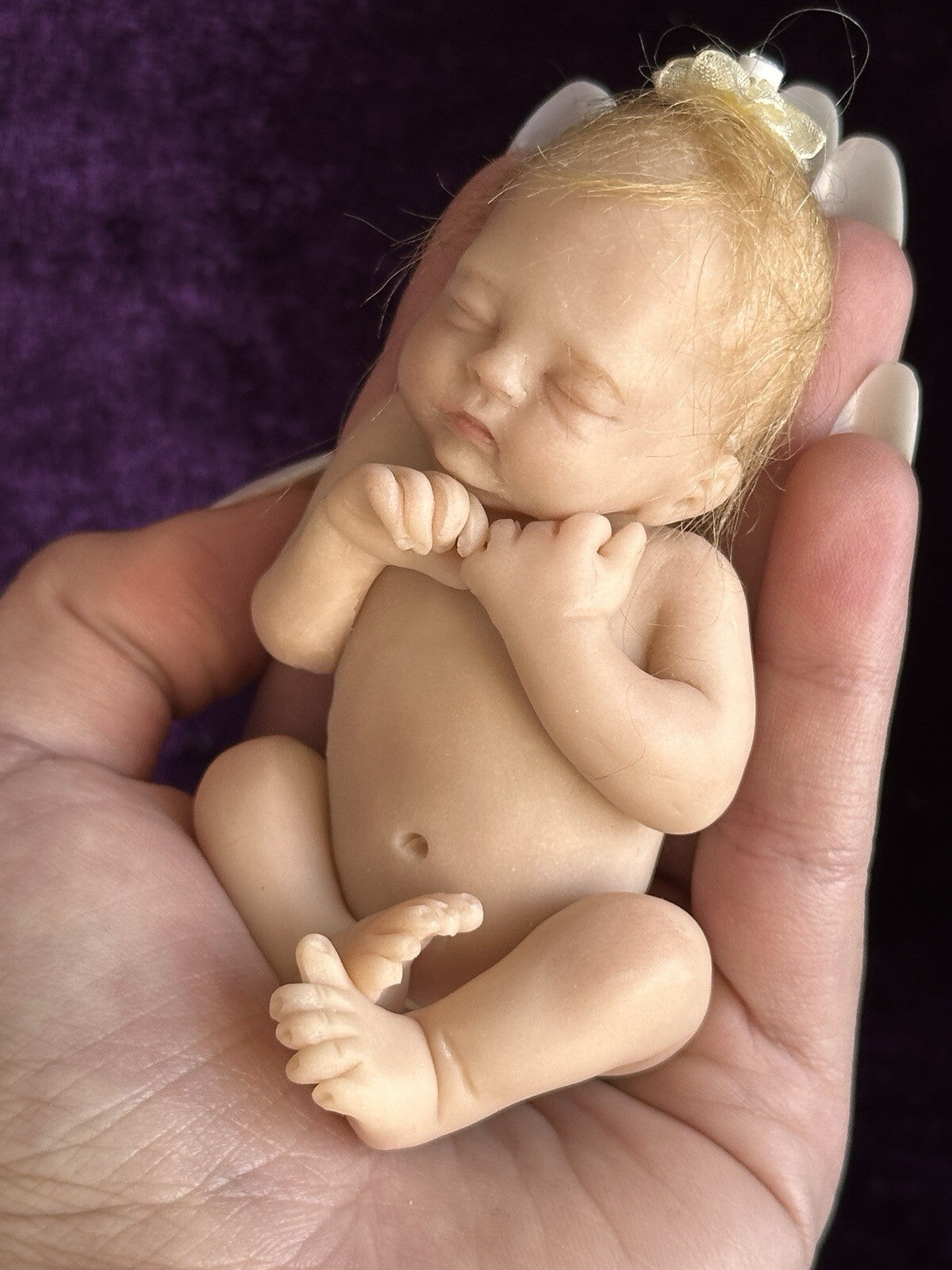 OOAK Miniature Polymer Reborn Laura Lee Wambach Baby Doll With COA and Box