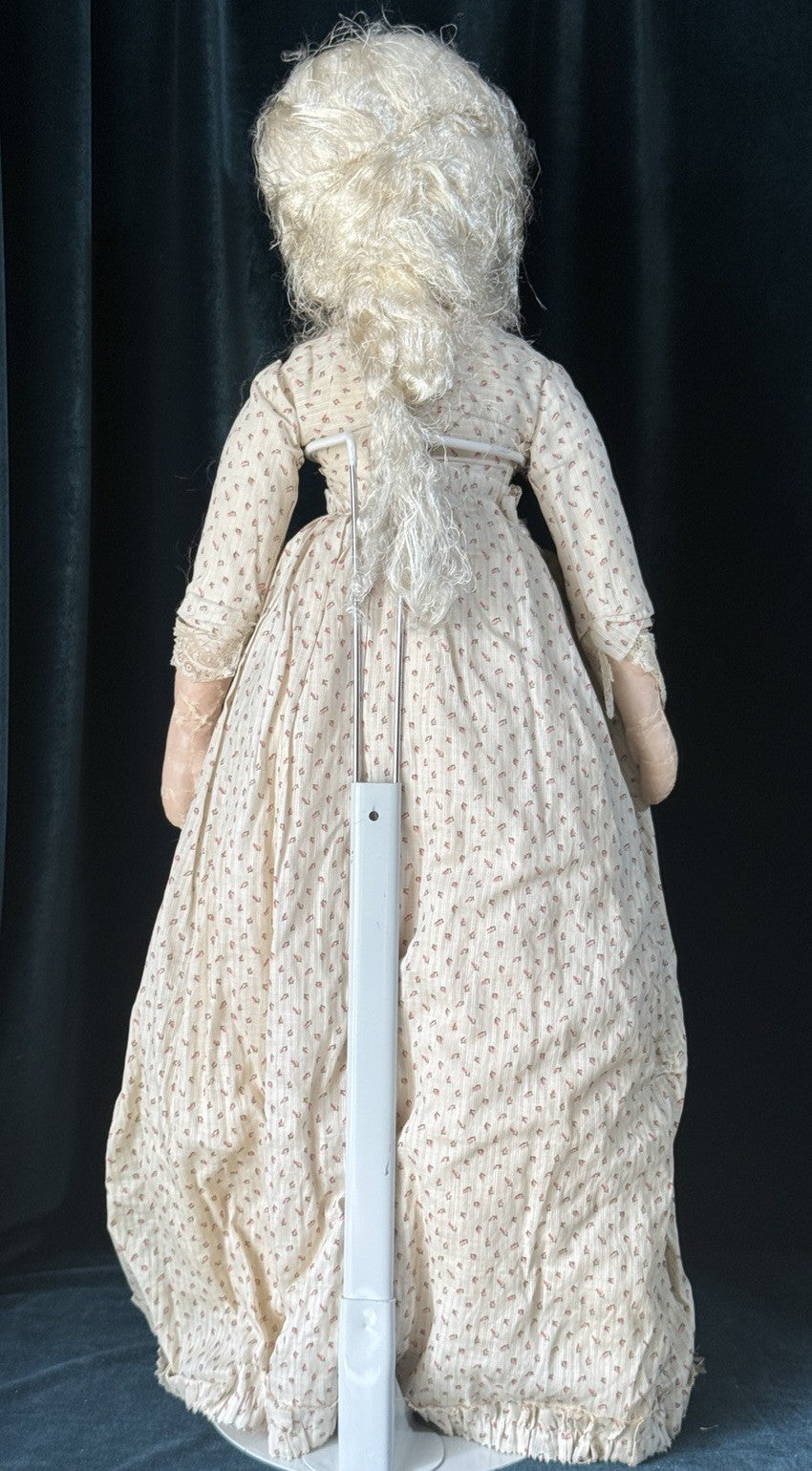 Unidentified Antique (?) Old Lady 26” Cloth/Leather Doll