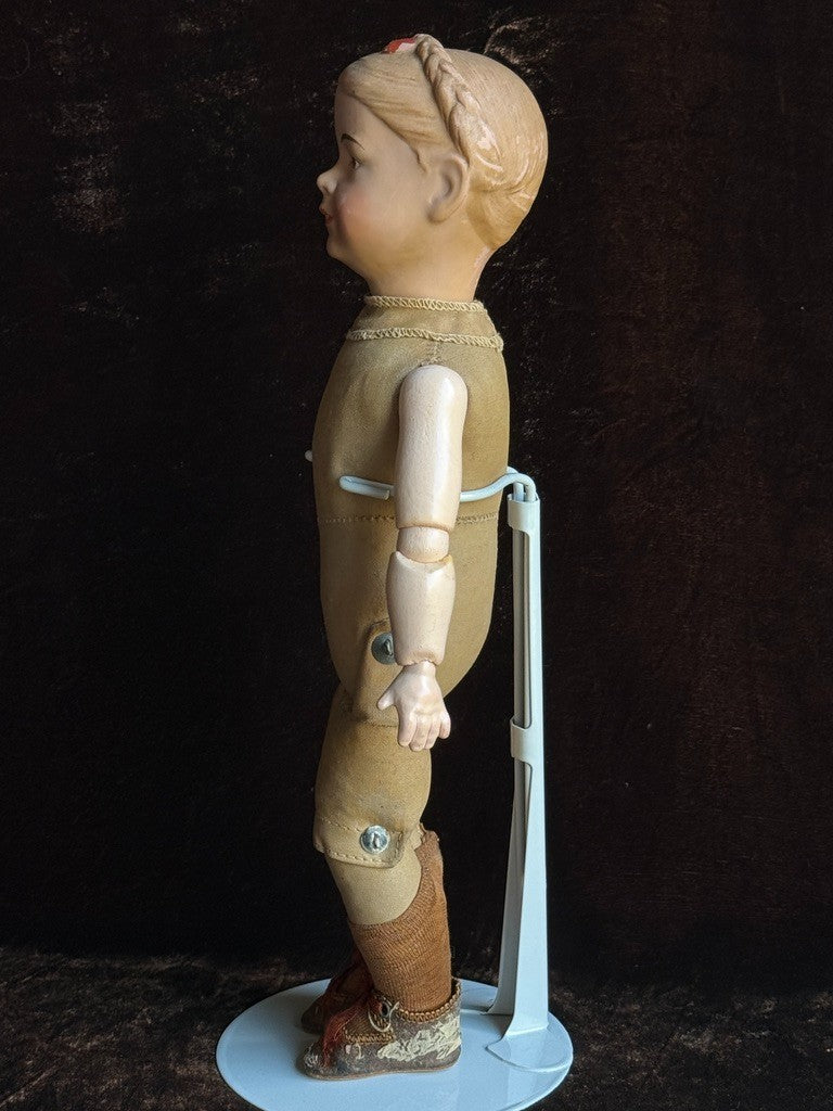Rare Antique German 12.75” Wagner & Zetzsche Inge Composition Art Character Doll