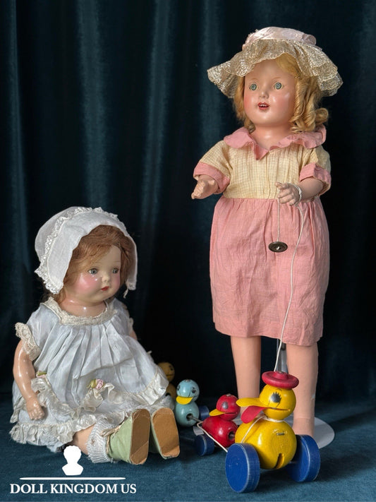 Lot Of 2 Antique 1930’s Effanbee Composition Dolls