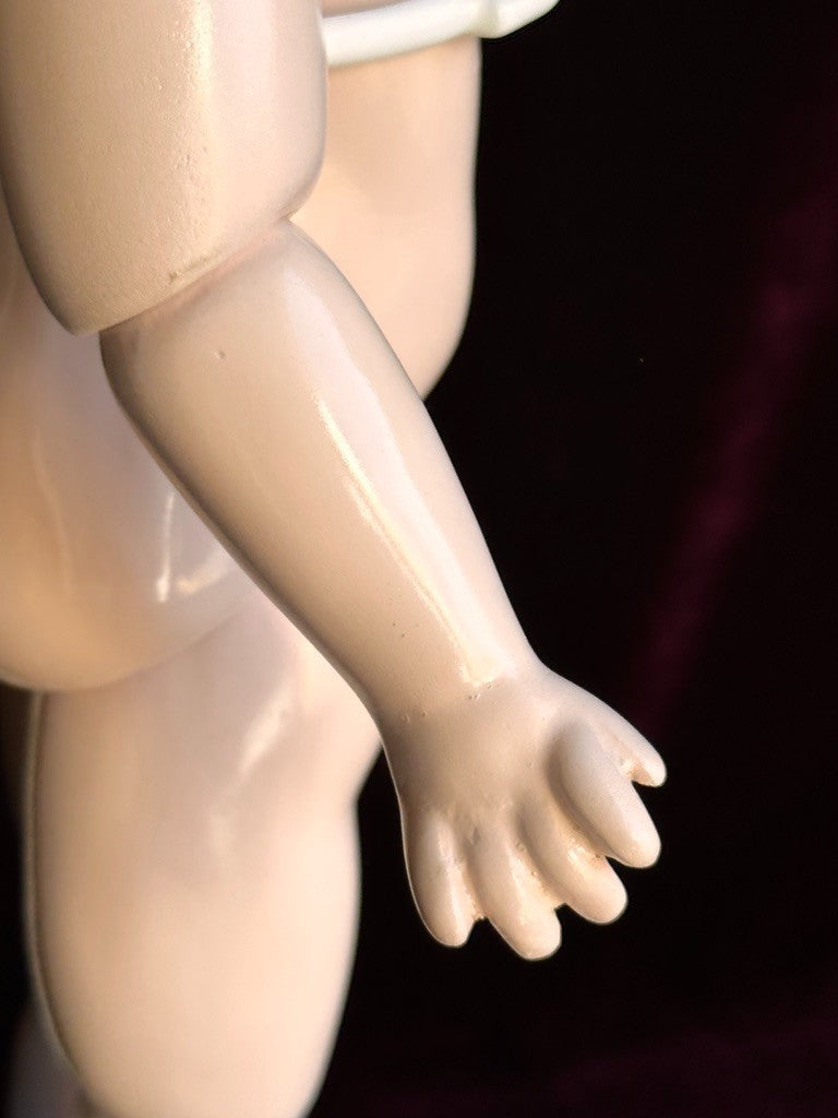 Vintage Porcelain Composition 12.5” Reproduction of Antique French Bru Jne Doll