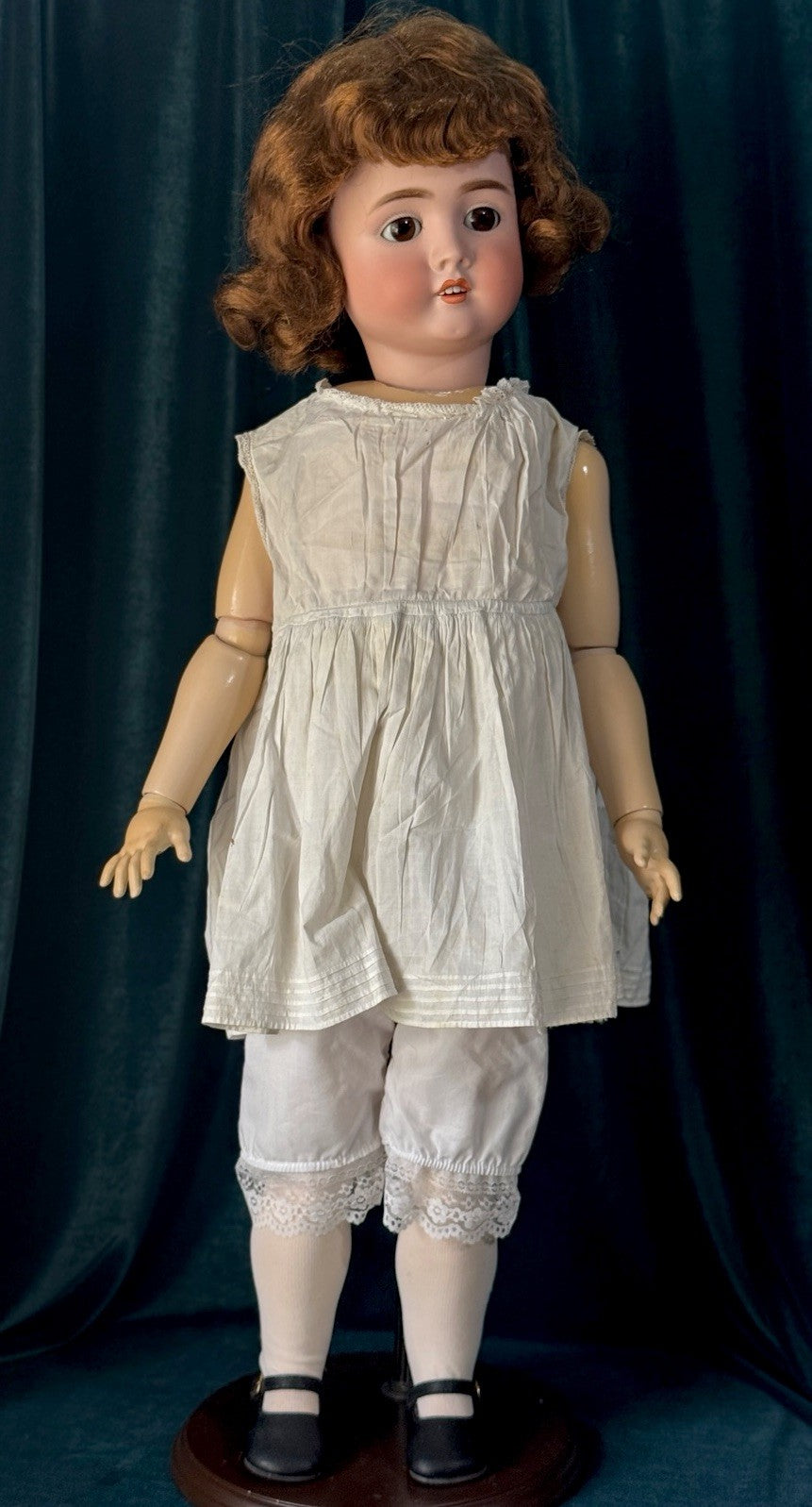 Antique German 27” Adolf Wislizenus Doll Bisque Head Composition Body