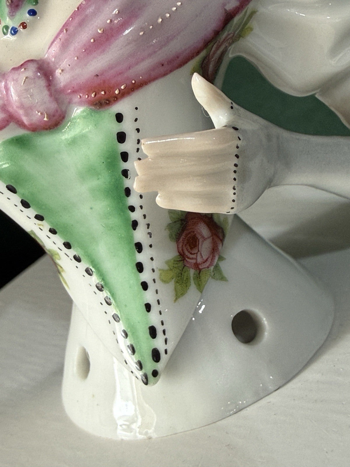 Porcelain German Goebel 4 3/4” Half Doll Figurine Arms Away