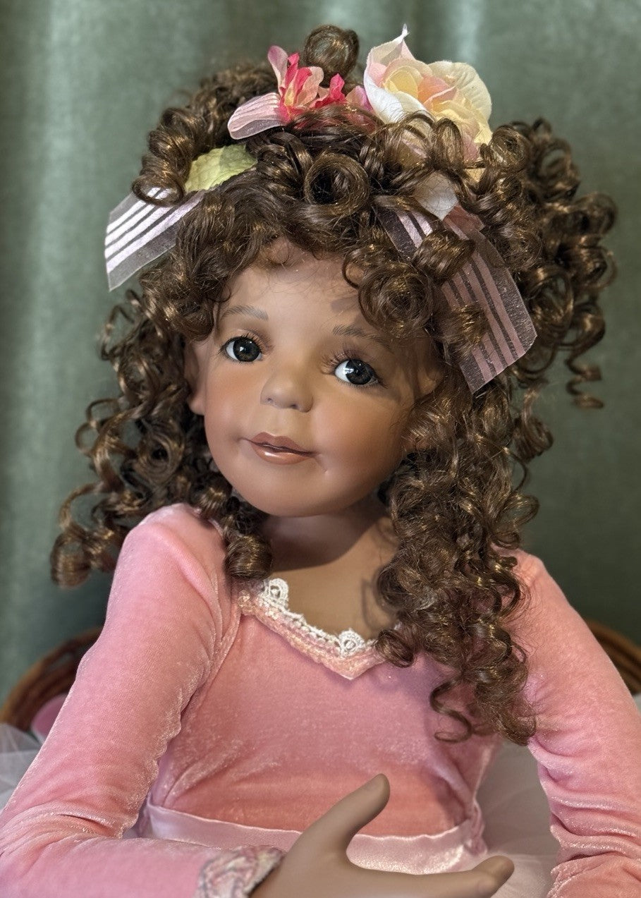 Large 34” Porcelain Ballerina Doll “Lil Flirt” by Donna Rubert LE 750