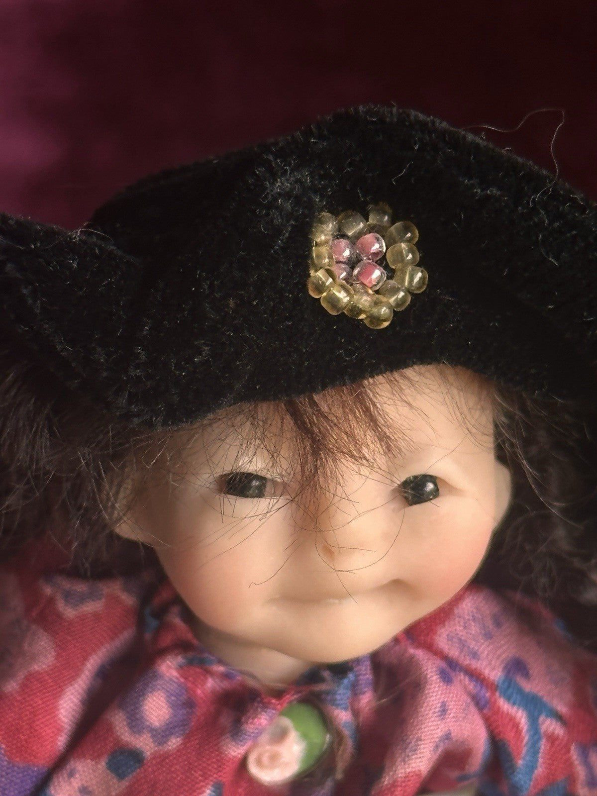 OOAK Miniature Handmade Elizabeth Cooper 6” Polymer Clay Cloth Girl Doll