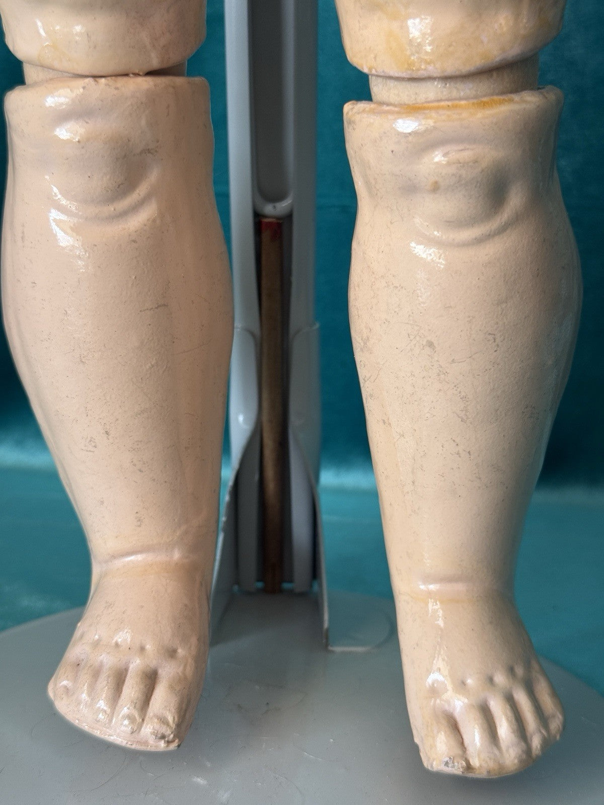 Antique German 23” Queen Louise Doll Bisque Head Composition Body