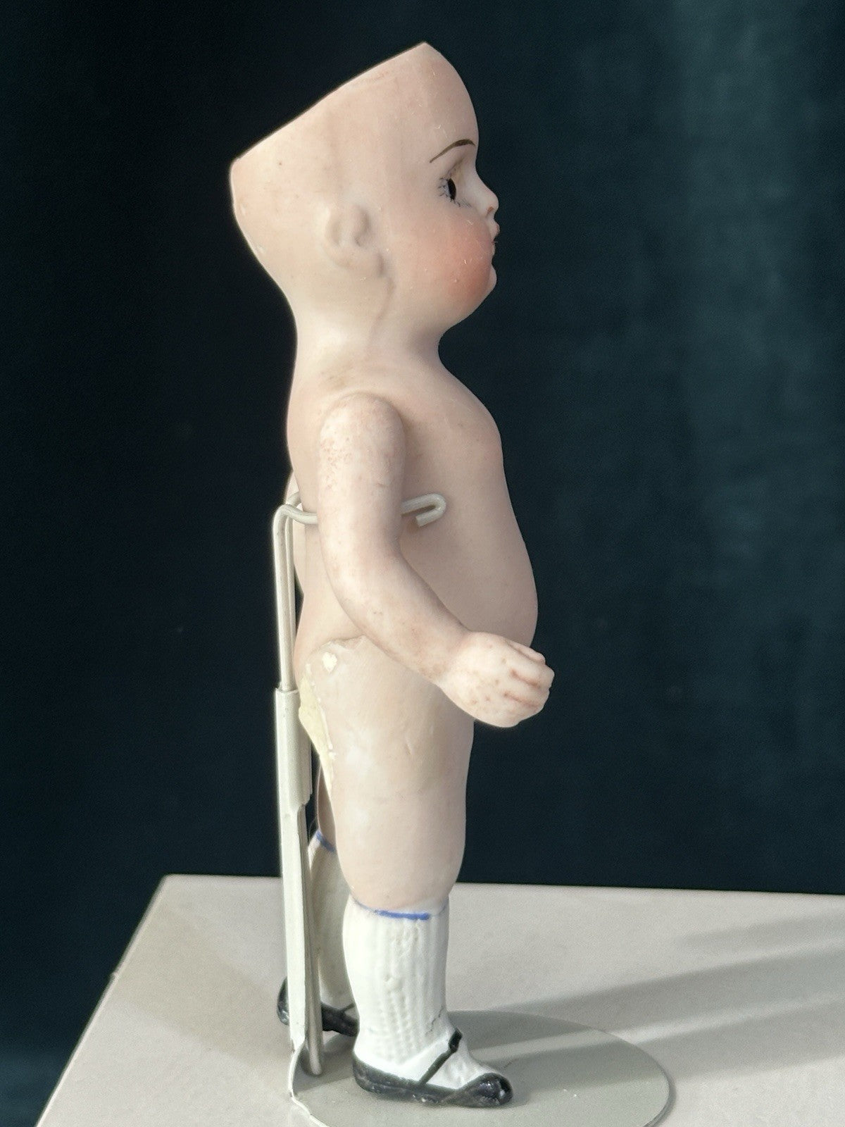 Antique German Kestner 4 1/2” All Bisque Mignonette Doll Closed Mouth Mold 150