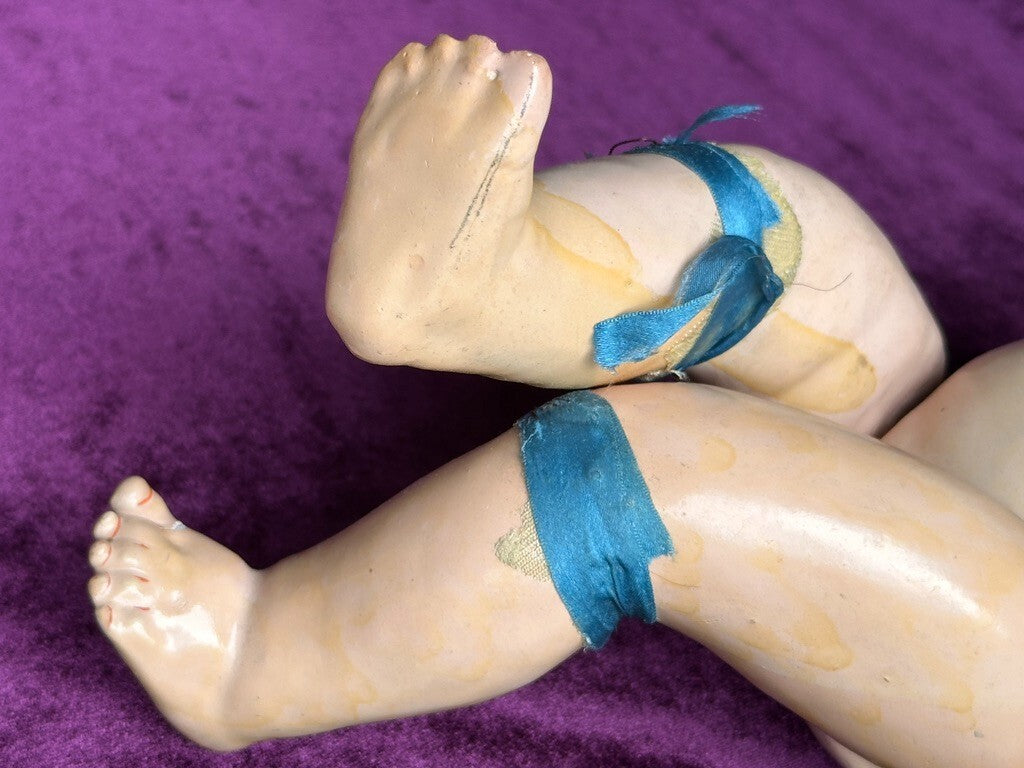 Antique Japanese 12.5” Morimura Brothers Asian Baby Doll with Original Outfit