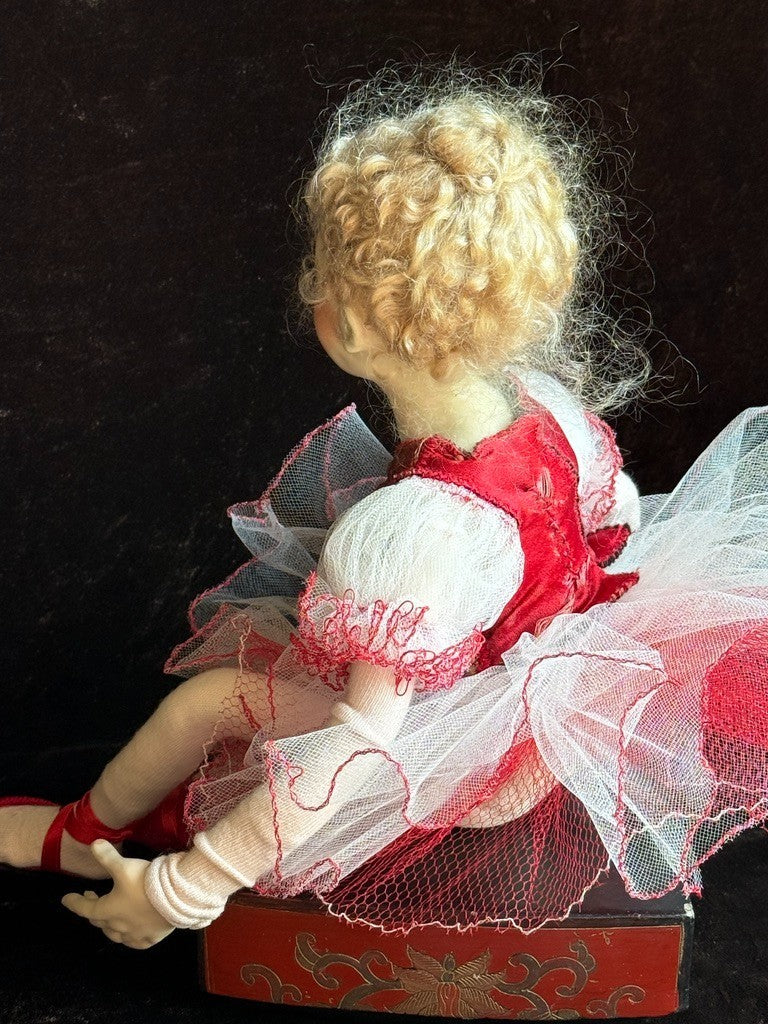 OOAK Collectible Judith & Lucia Friedericy Ballerina Wax Over Porcelain Doll