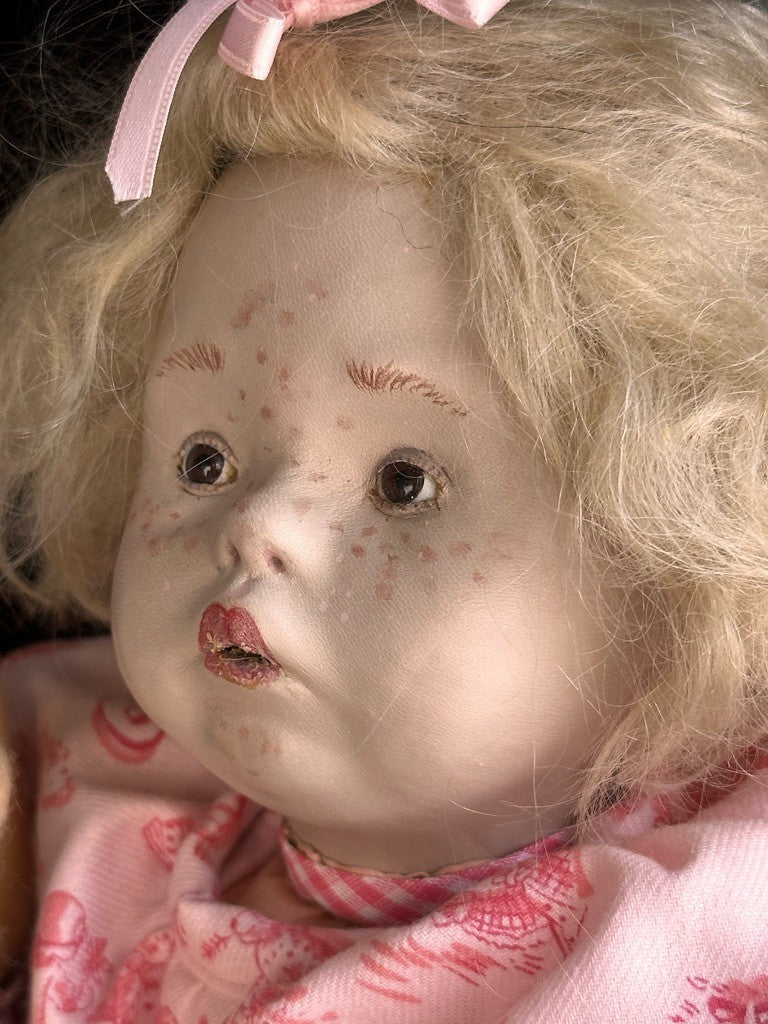 Rare OOAK 22” French Artist Malou Ancelin Leather Signed Girl Doll LE 30