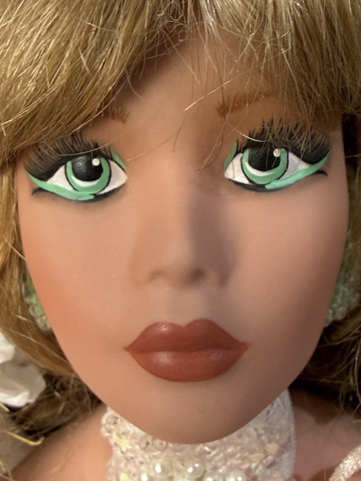 Collectible 20” Porcelain Doll “Strawberry Ice” by Rustie LE 1000 With Stand