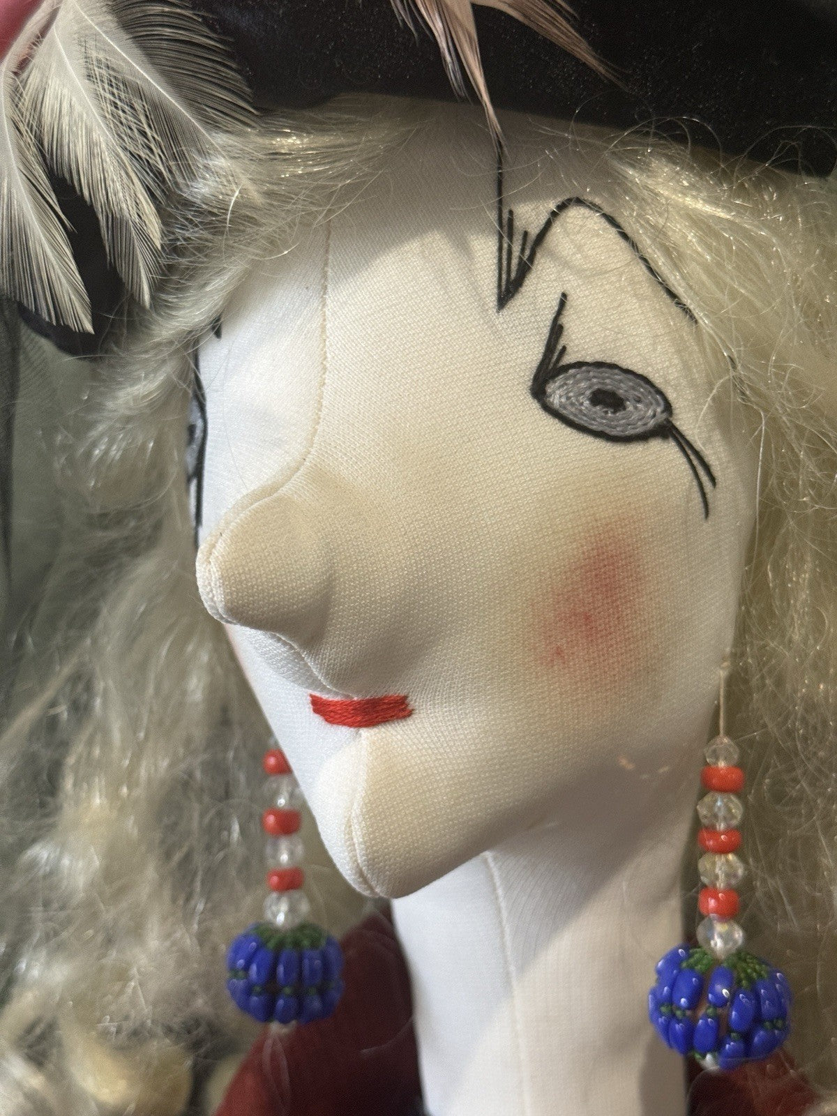 Large!!! 49” OOAK Artist Handmade Whimsical Cloth Doll “Alison Stanley”