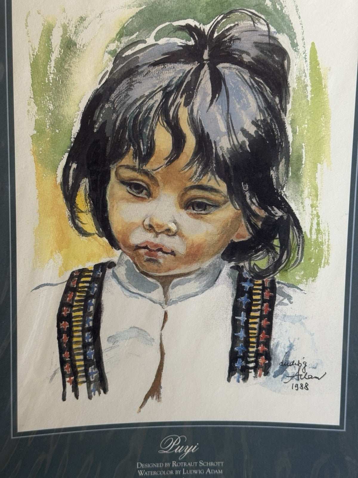 Rotraut Schrott Native American Indian 23” Vinyl Doll Puyi GADCO art print/box