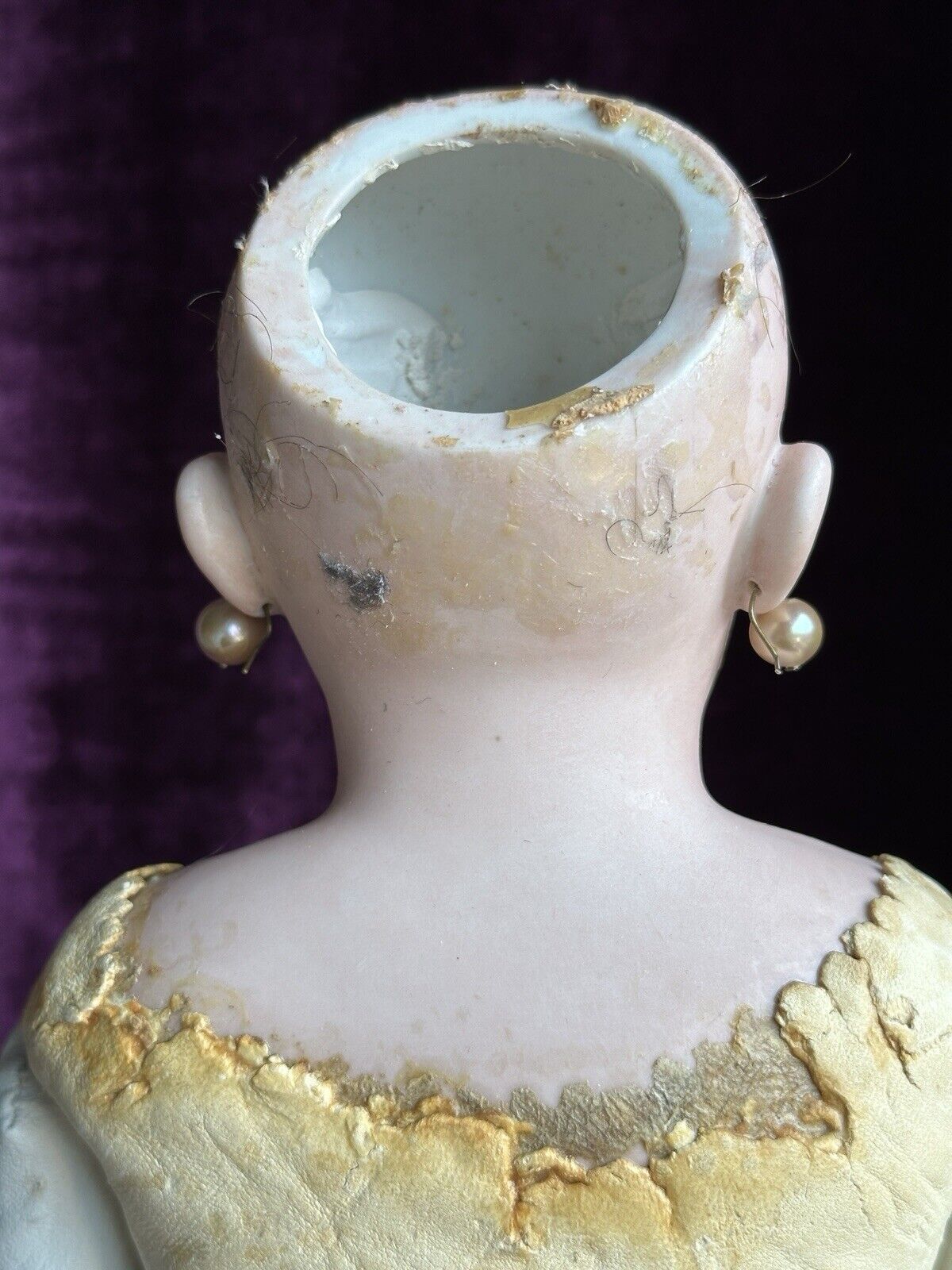 Antique German 21” Early Simon Halbig Bisque Shoulder Head Doll