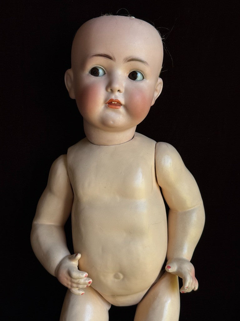 Antique German 21" Franz Schmidt 1295 Bisque Head Baby Doll Flirty Eyes