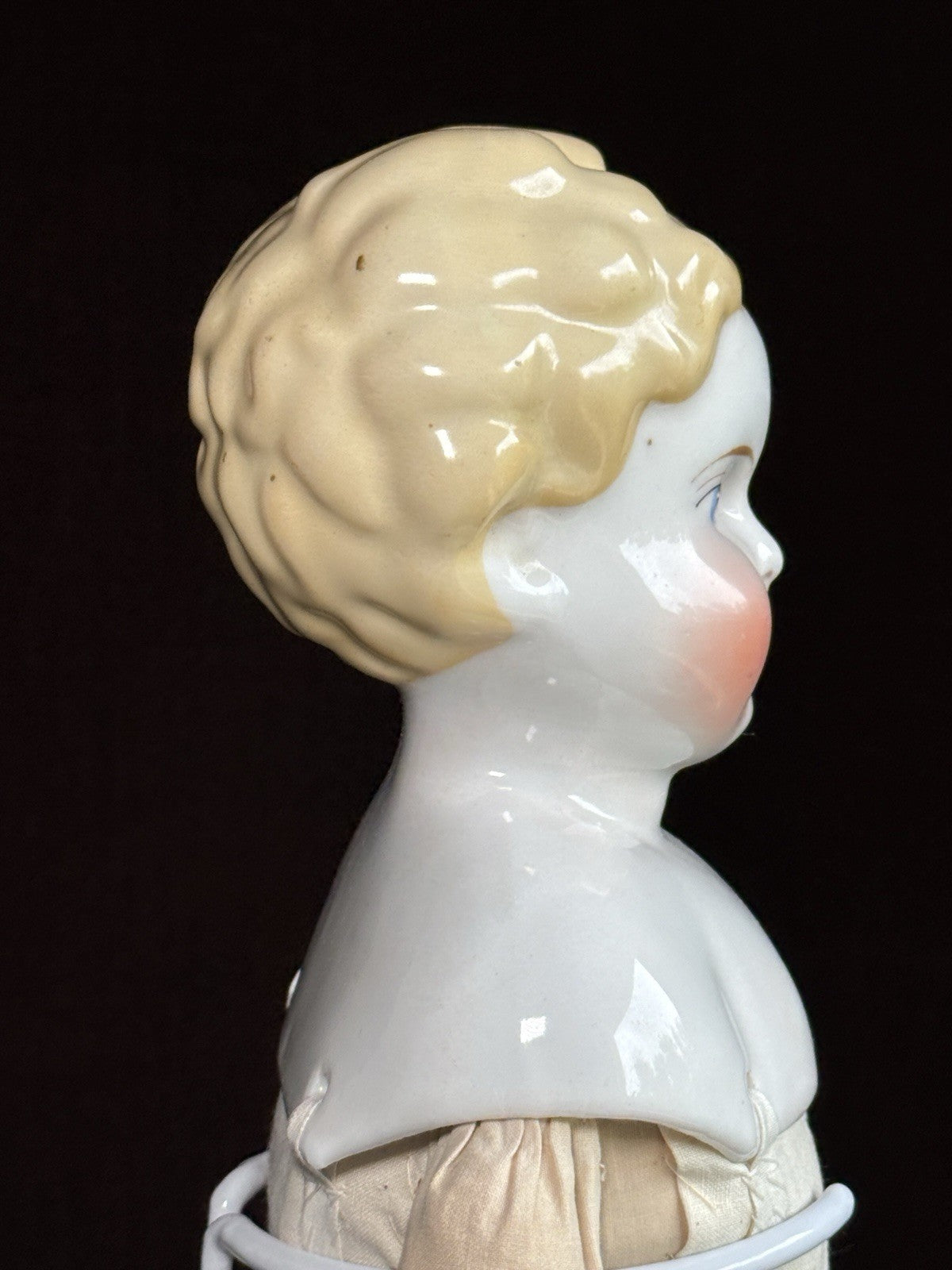 Antique German 21” Highbrow Blonde China Doll