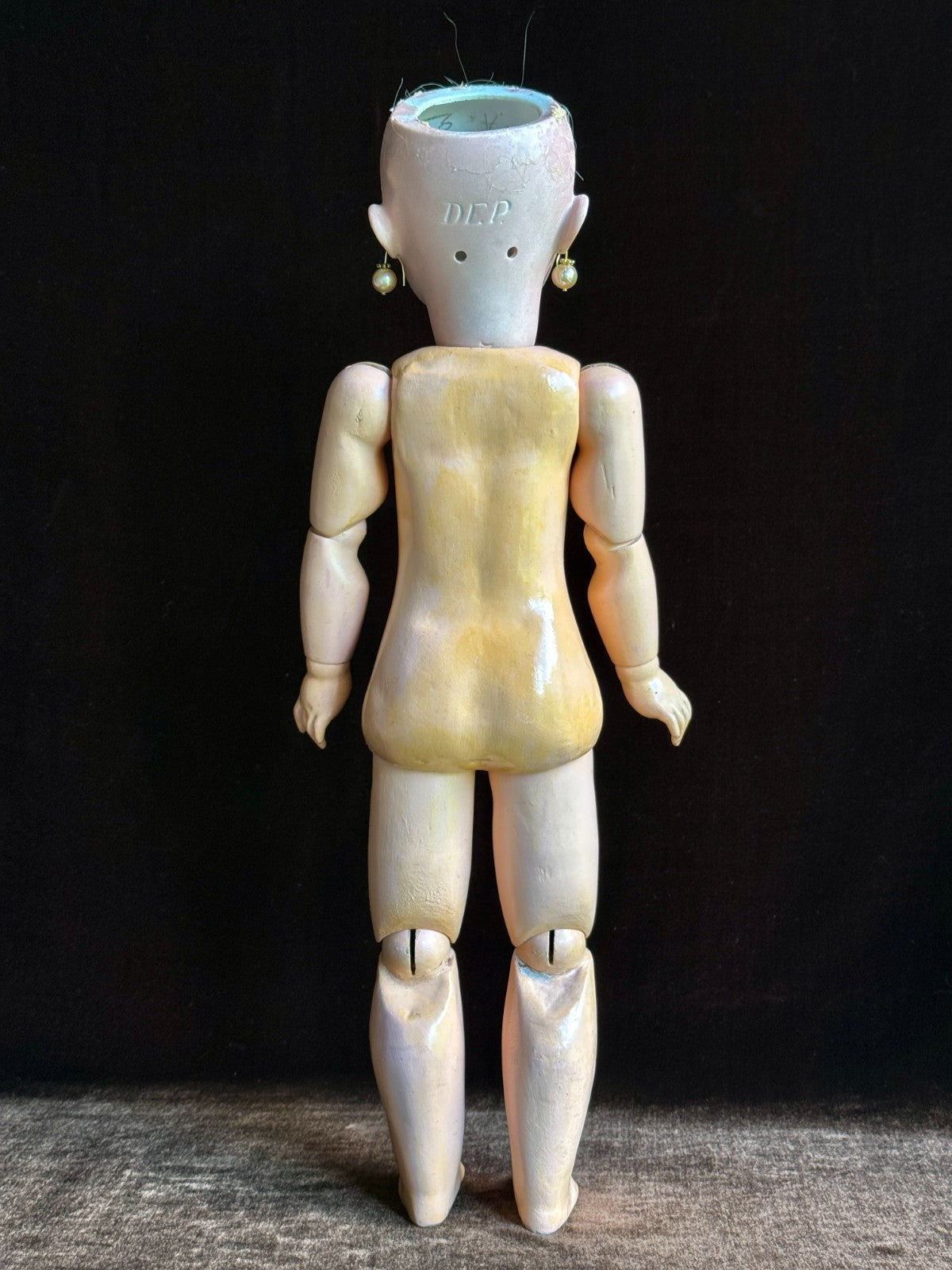 Antique German French 18” Tete Jumeau Simon Halbig Dep Bisque Head Doll
