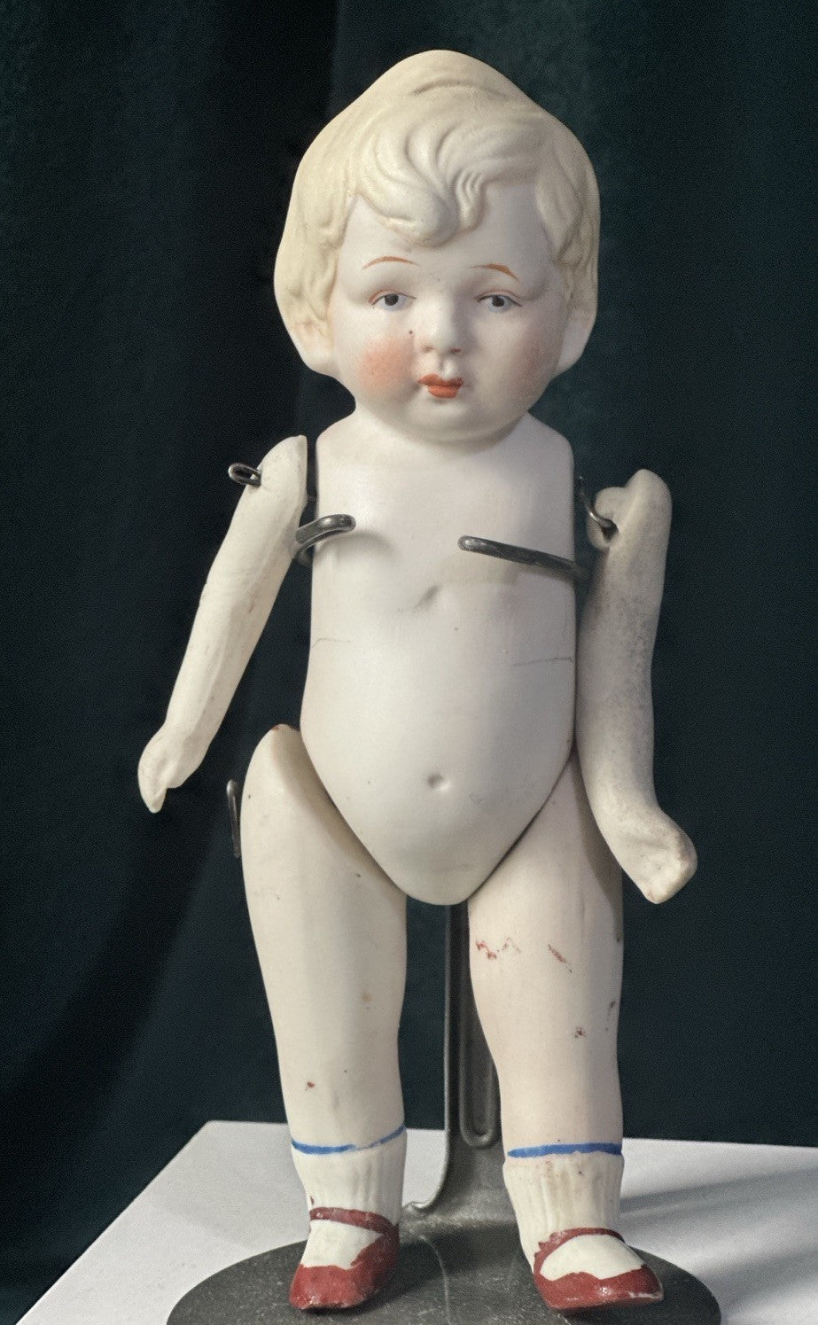 Antique Unmarked German (?) All Bisque Mignonette 6 3/4”Doll
