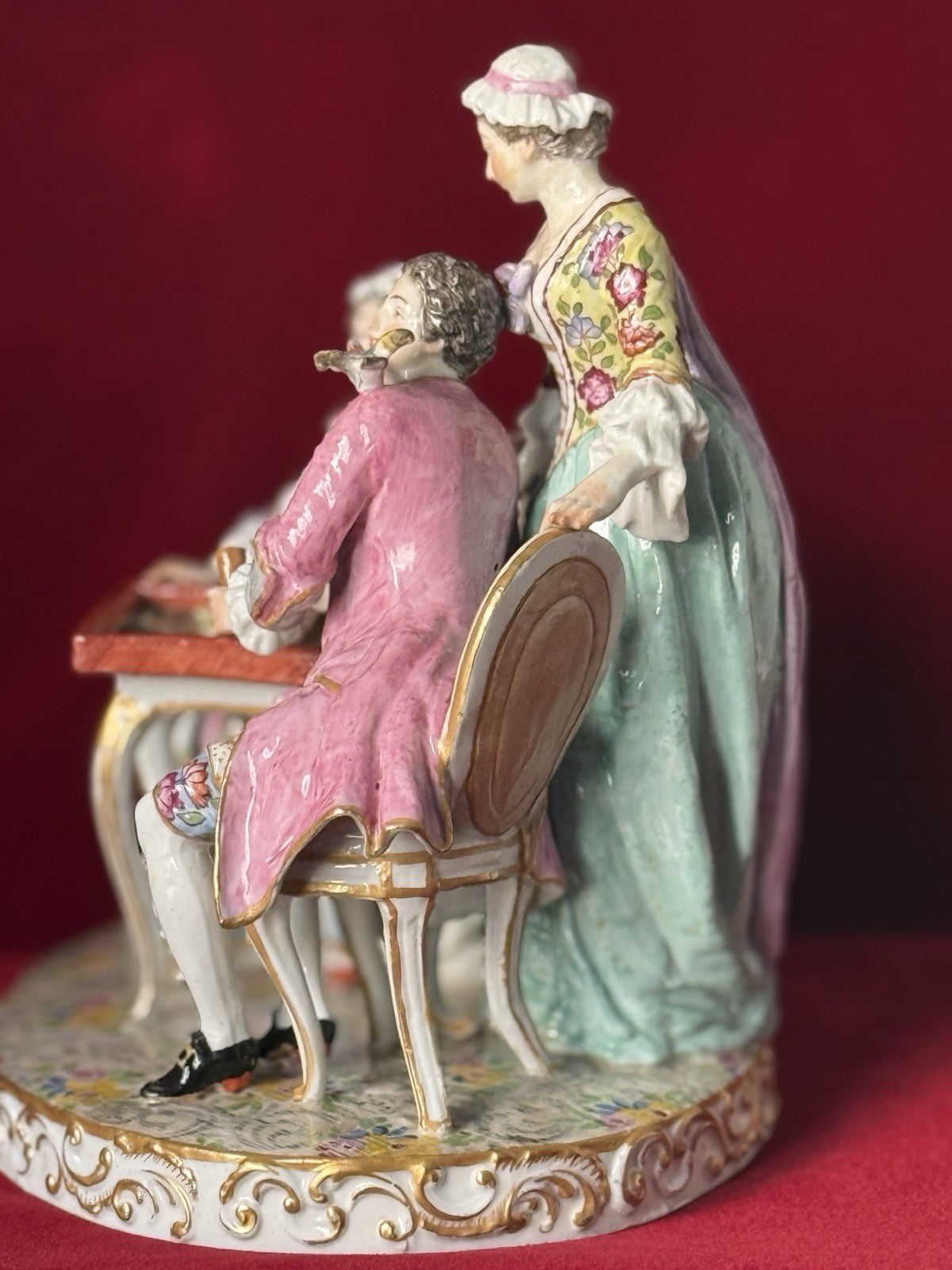 Rare Antique Porcelain Large Figural Group Figurine By Edmé Samson France 1910’s