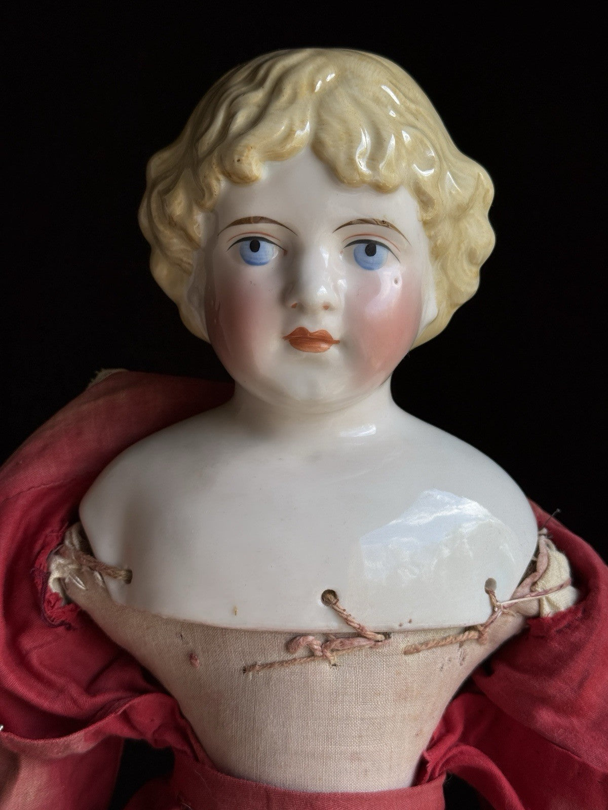 Antique German 20” Kling China Shoulder Head Doll