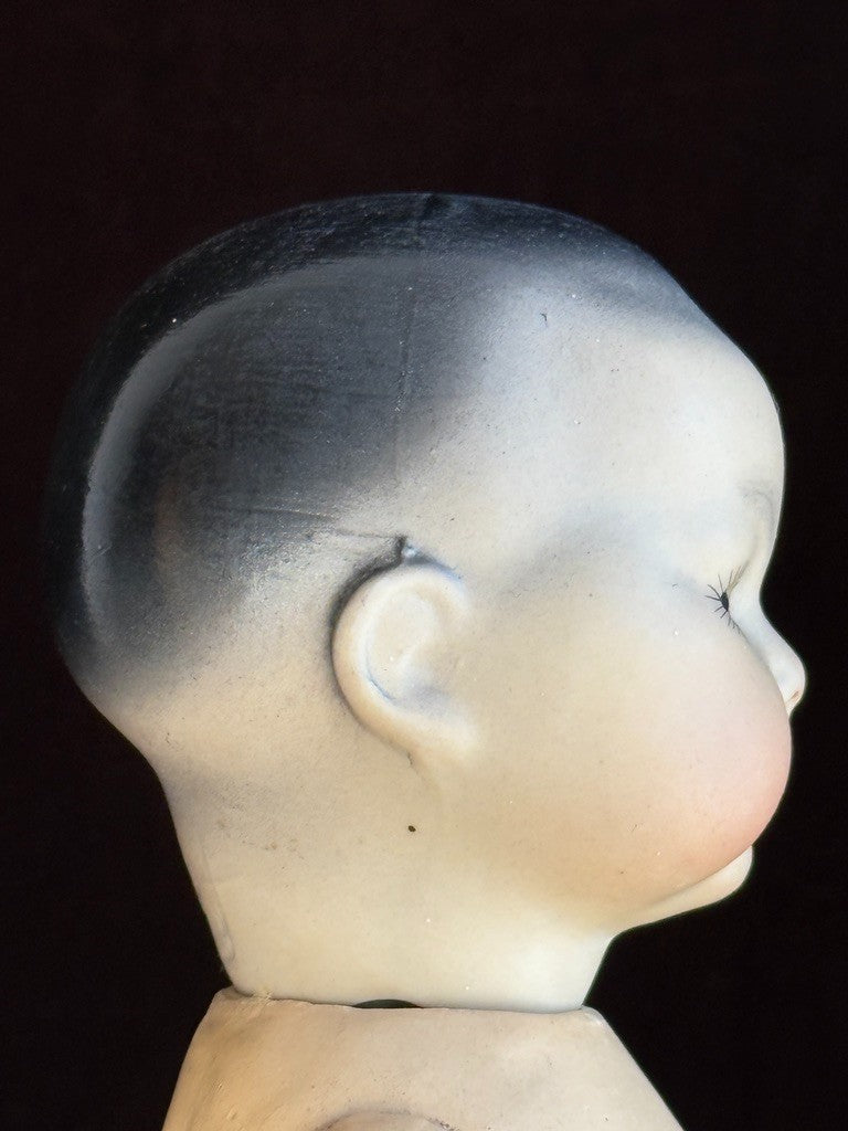 Antique German 8.75” Armand Marseille Oriental Bisque Head Asian Toddler Doll