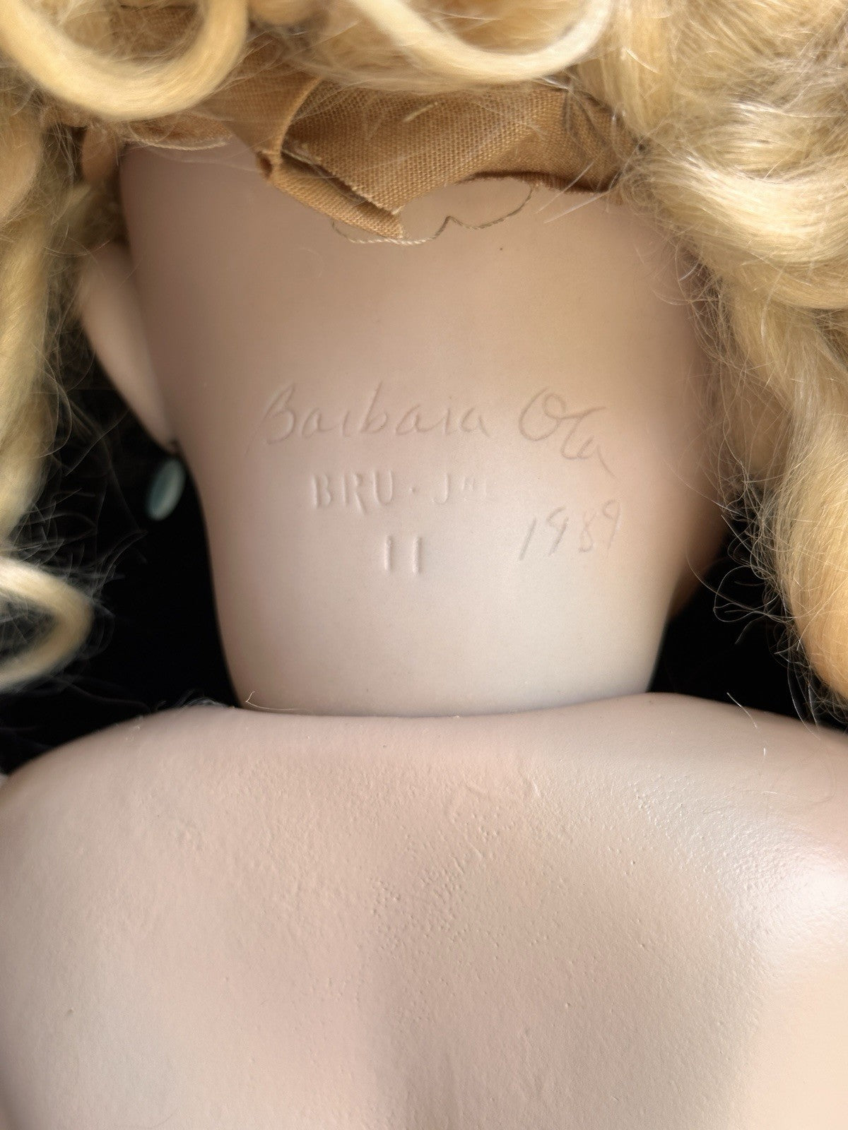 Vintage Porcelain/Comp. 22” Artist Reproduction of Antique French Bru Jne Doll