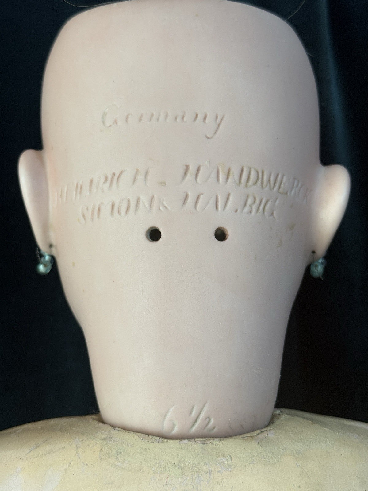 Antique German Simon Halbig Heinrich Handwerck 31” Doll Bisque Head