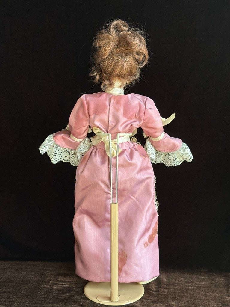 Porcelain 18.5" Reproduction of Antique Bru Lady Grace Caracter Doll with Chair