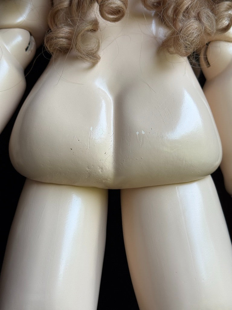 Large Jamie Englert Porcelain Compo 28” Repro of Antique French Jumeau Doll