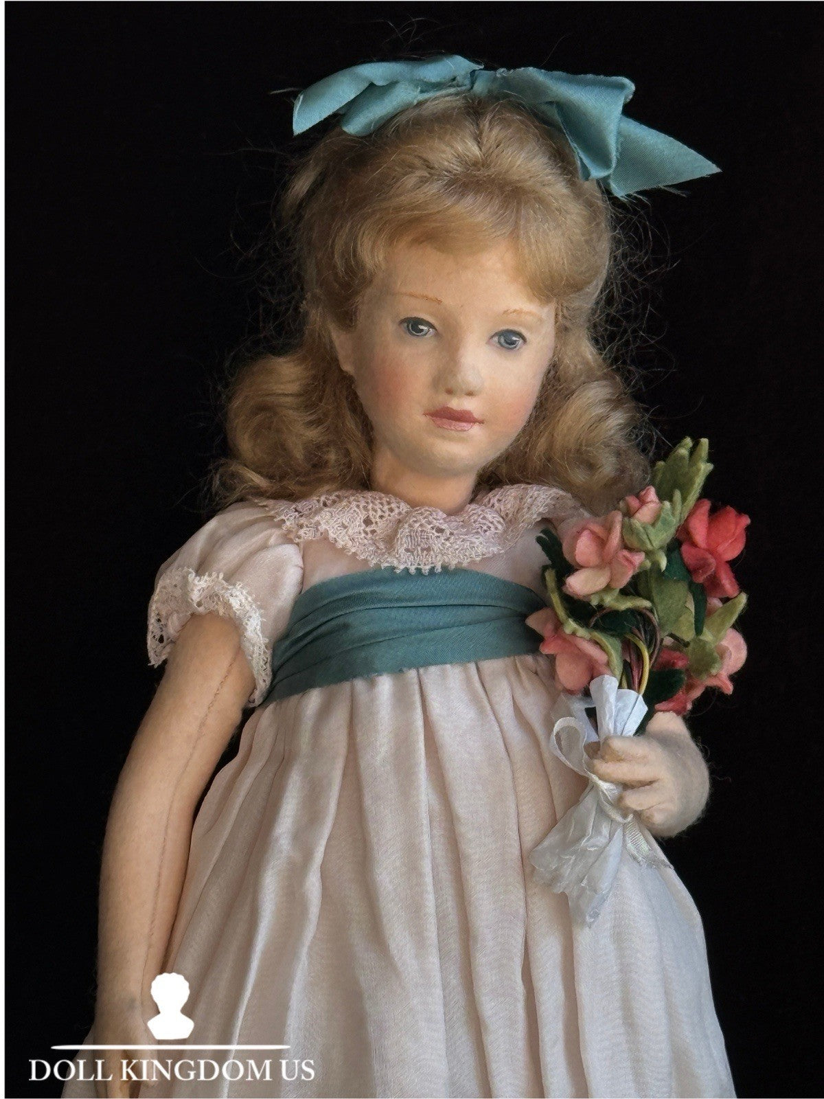 Collectible 12” John Wright UFDC Abigail Felt Girl Doll with Certificate