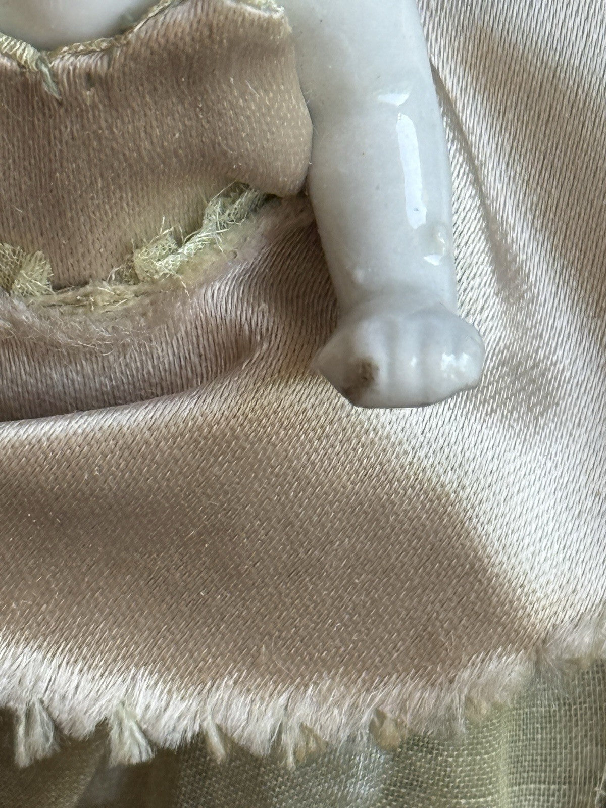 Antique German Miniature 4” Frozen Charlotte China Doll