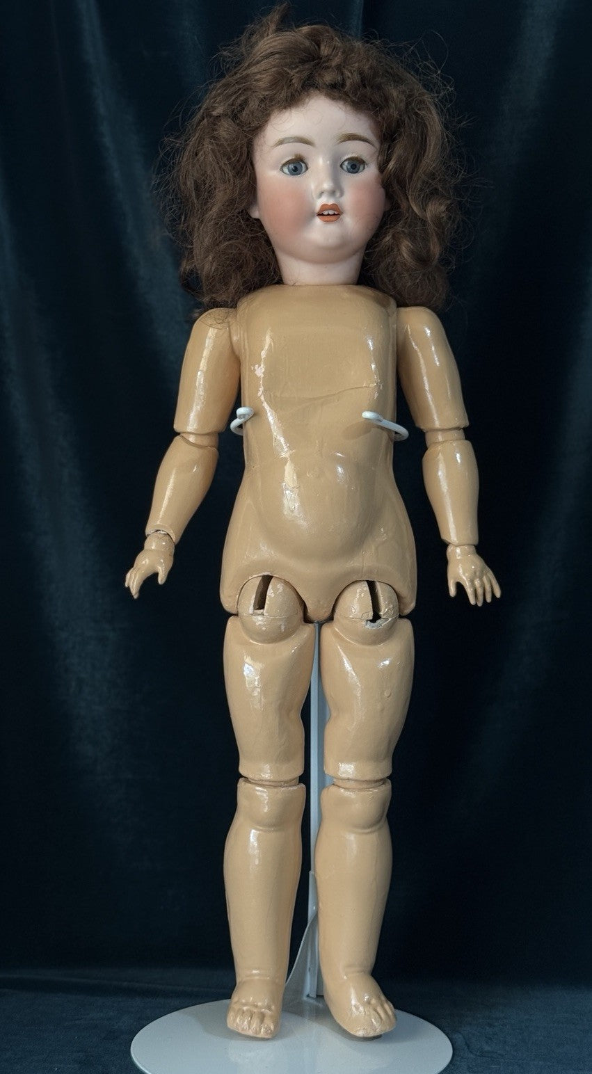 Antique German Kley Hahn Walkure 24” Doll Bisque Head Composition Body
