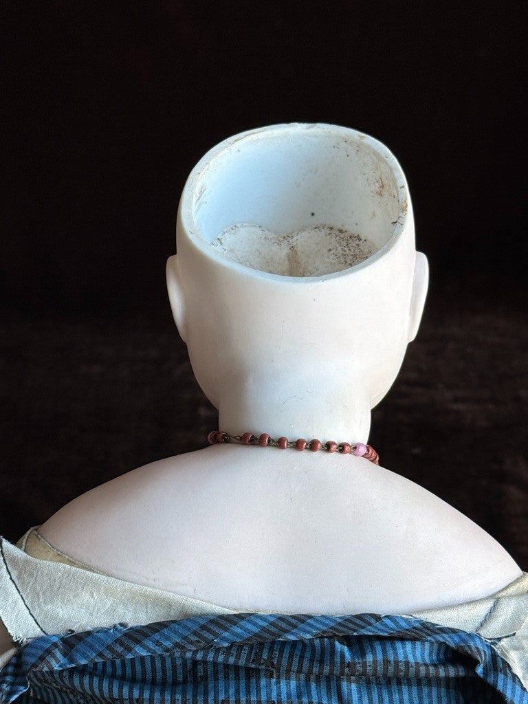 Grand Size Antique French Eugene Barrois (?) Bisque Head Fashion Poupee Doll