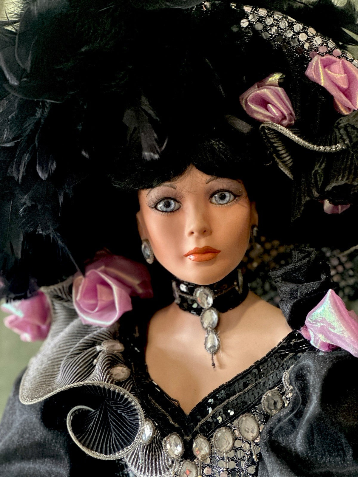 Collectible Large 42” Porcelain Doll “Platinum” by Rustie LE 700 COA/Stand