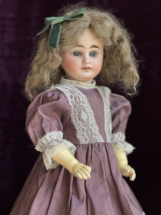 Antique German 15” Gebruder Kuchelnanz 44 DEP Bisque Head Doll