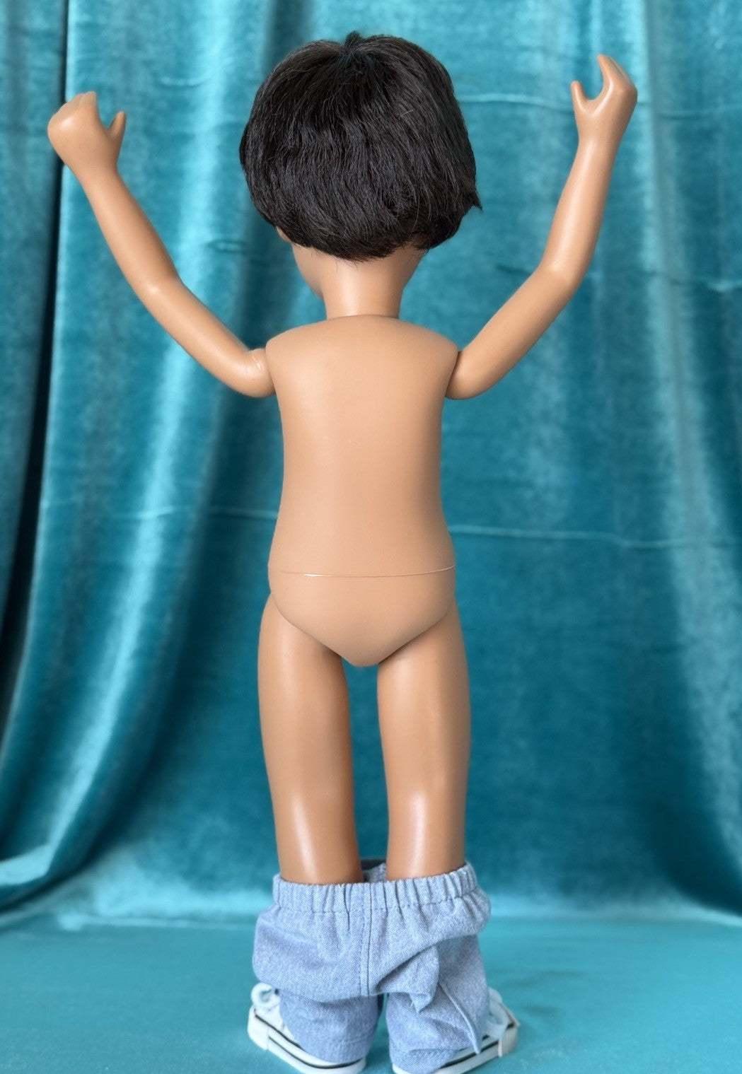 Collectible England Vinyl Sasha Gregor Brunette Boy Doll; Redressed