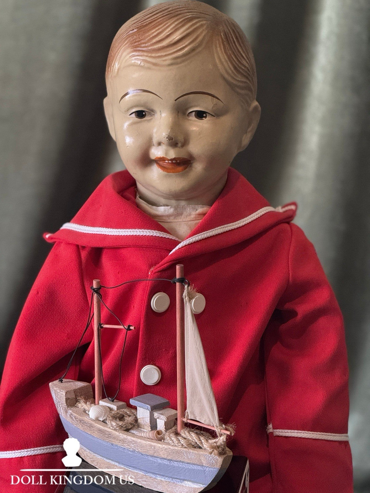 Antique American 1918 Butler Brothers 31” Carnival Boy Composition Doll