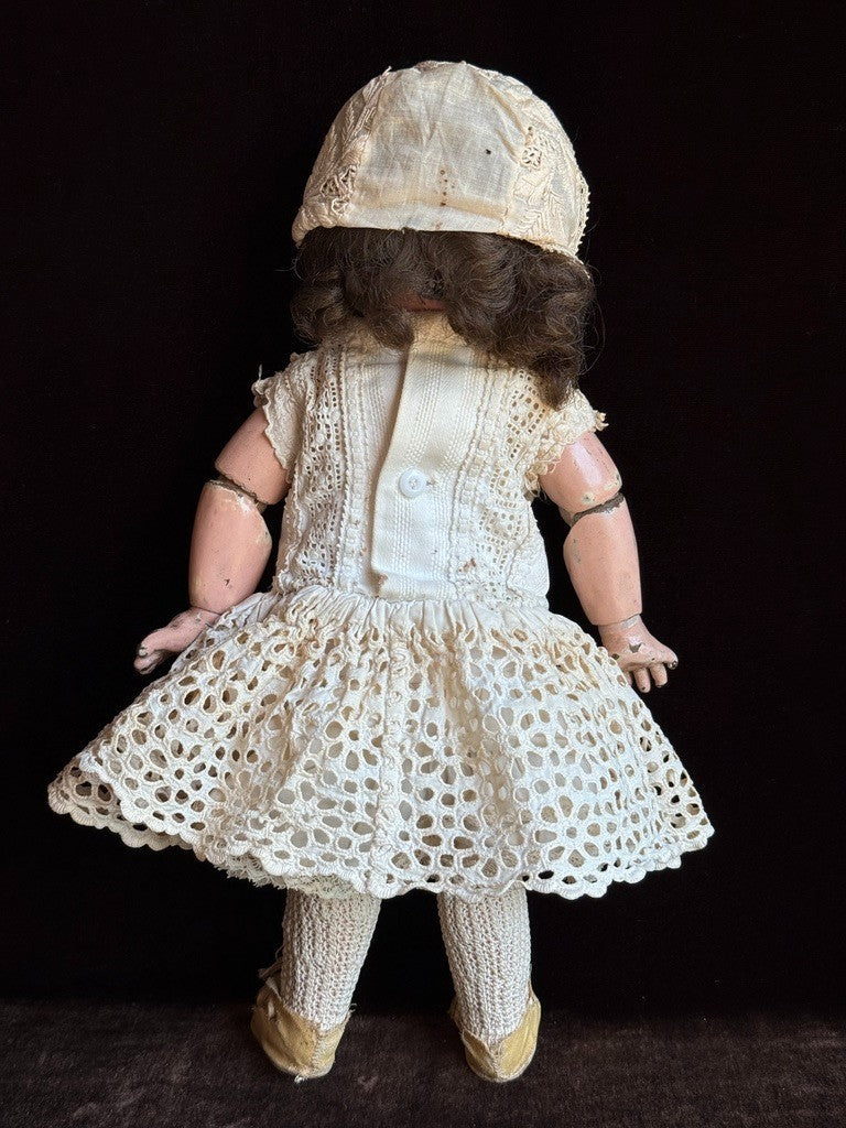 Antique French 11.5” Leon Prieur Mon Cheri Bleuette-size Bisque Head Doll