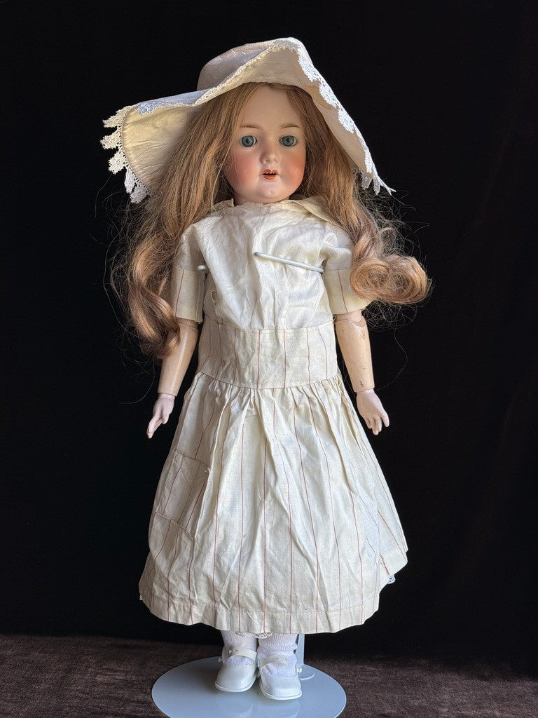 Antique German 24” C.M. Bergmann Waltershausen 1916 Bisque Head Doll