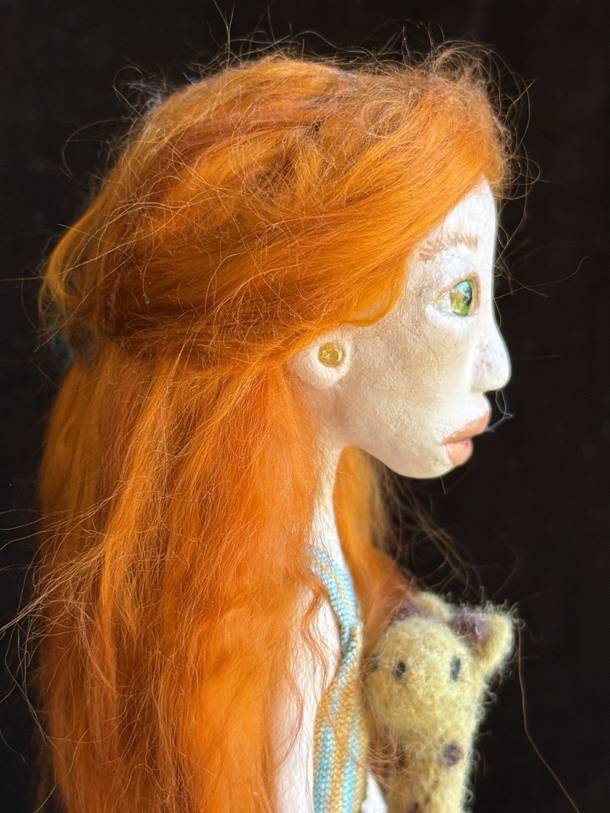OOAK Artist 13” Mixed Media Paper Clay Doll by Barbara Lee Bosco
