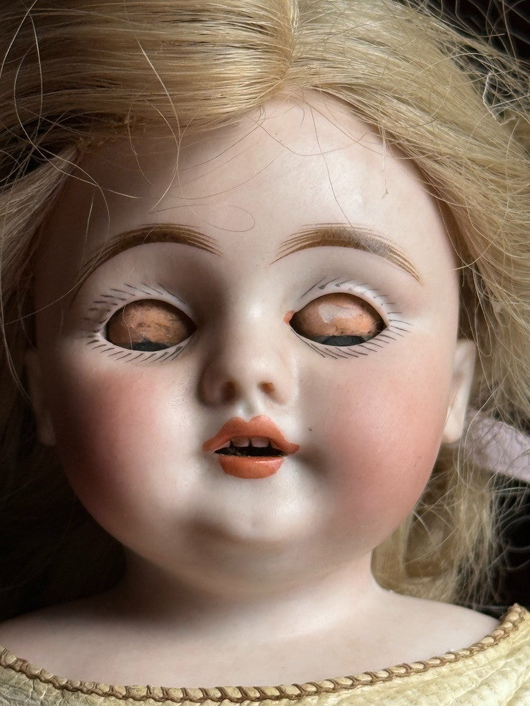 Early Antique German 13” Kestner 143 Bisque Shoulder Head Doll