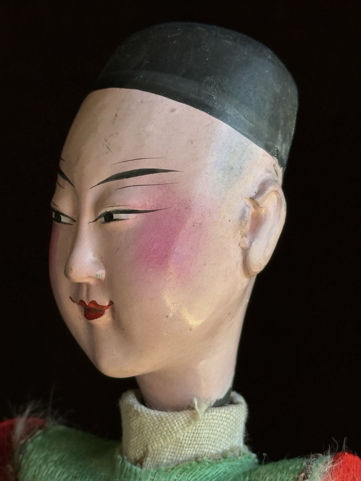 Pair of Vintage 10” Chinese Opera Qing Dynasty Dolls
