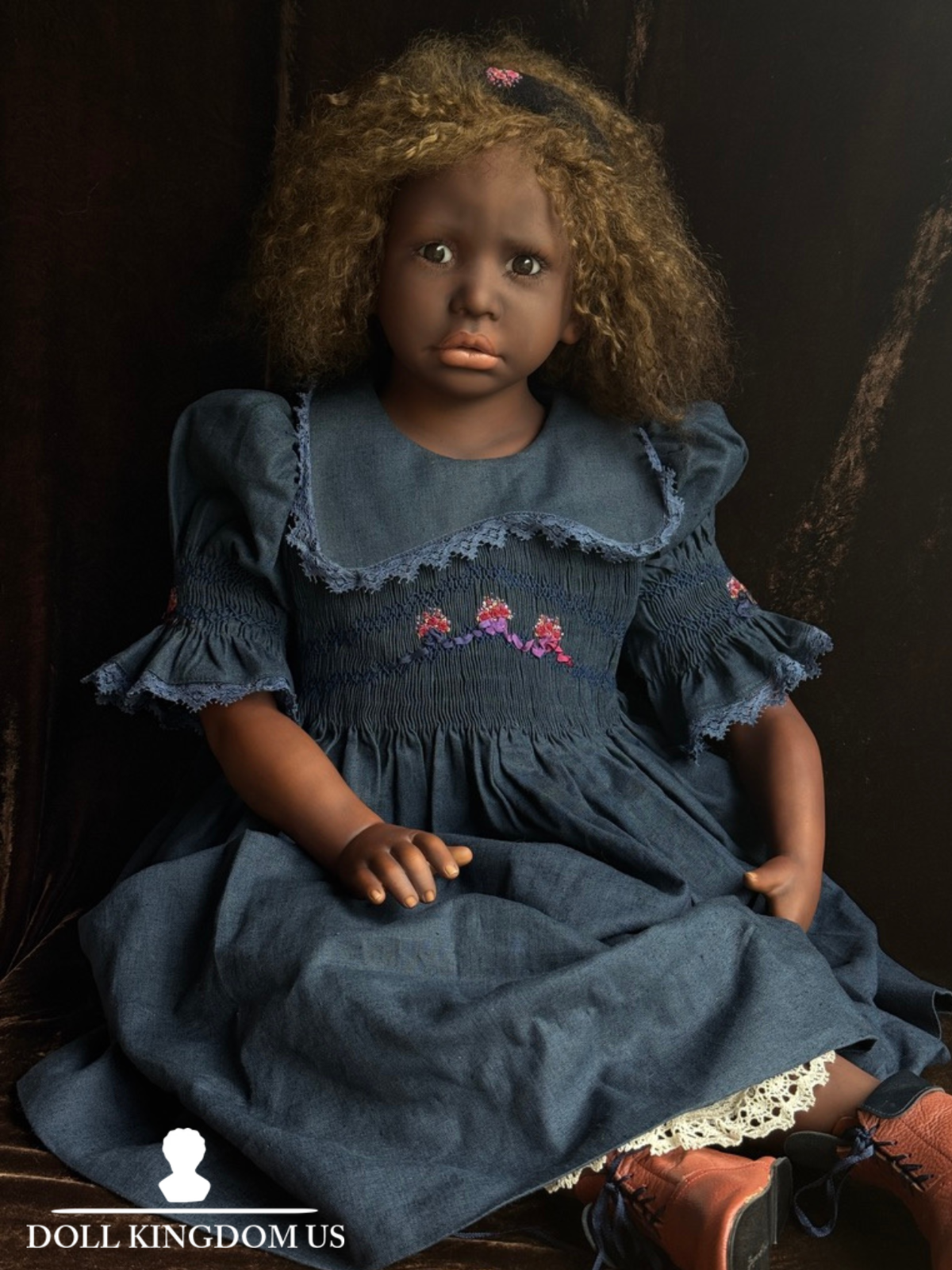 Lifelike Artist Pauline Middleton Porcelain African American Girl Doll LE 20