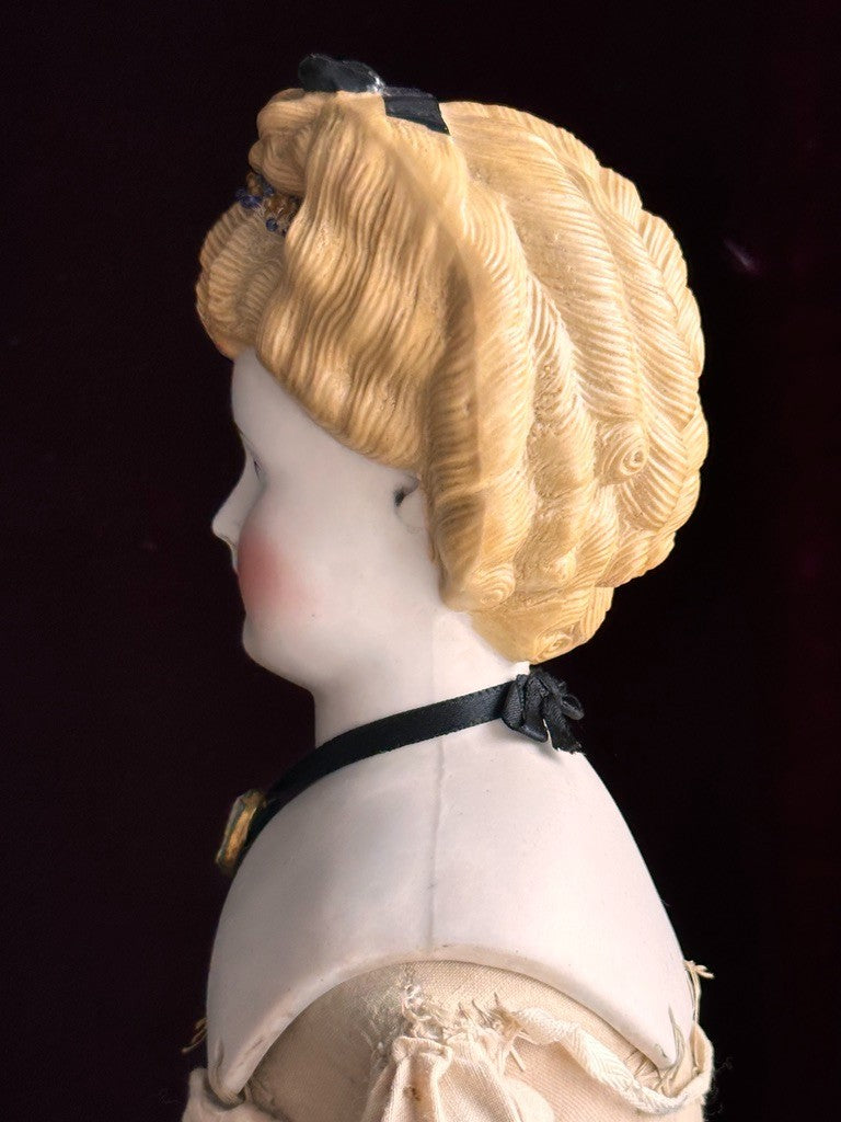 Rare Antique German 21” Bisque Parian China Fashion Doll